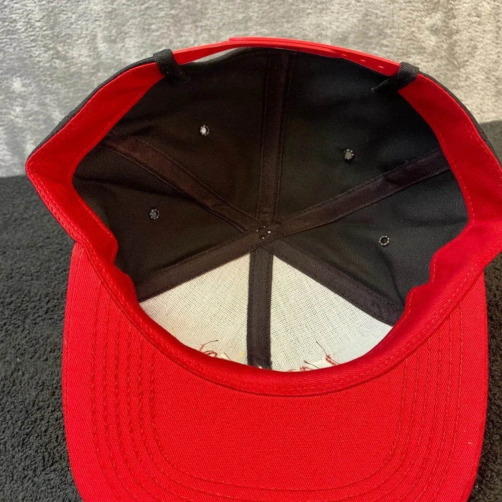 Vintage Lawson Racing Snapback Hat Cap Black Red Embroidered NASCAR USA